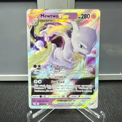 Pokemon Go Mewtwo VSTAR Holo Card 031/078 Ultra Rare TCG - Image 1