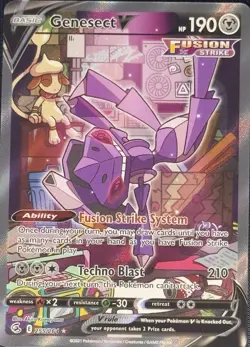 Pokemon Genesect V Swsh08 Fusion Strike 255/264 Ultra Rare Full Art Holo Card - Image 1