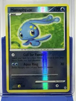 Pokemon Manaphy Holo Rare Card Diamond & Pearl Base Set #9/130 LP - Image 1