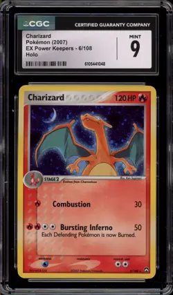 Pokemon Charizard EX Power Keepers Holo Rare #6 CGC 9 Mint - Image 1