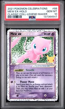 PSA 10 MEW EX 88/92 HOLO CELEBRATIONS CLASSIC COLLECTION POKEMON 😍 - Image 1