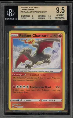 Pokemon Radiant Charizard Crown Zenith Holo Rare #020 BGS 9.5 - Image 1