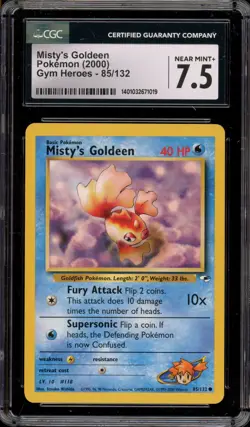 Pokemon Misty's Goldeen Gym Heroes Unlimited #85 CGC 7.5 - Image 1