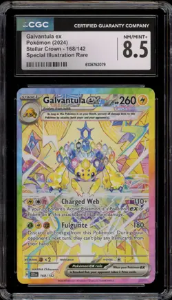 Pokemon Galvantula ex Stellar Crown Special Illustration Rare #168 CGC 8.5 - Image 1