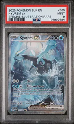 2025 Pokemon Scarlet Violet Black Bolt Illus Rare Kyurem Ex #165 PSA 9 - Image 1