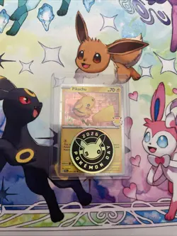 2026 Pikachu 051/162 Pokemon Day 30th Anniversary Stamped Promo TCG Plus Coin - Image 1