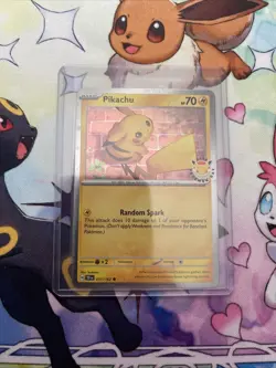 2026 Pikachu 051/162 Pokemon Day 30th Anniversary Stamped Promo TCG Plus Coin - Image 2