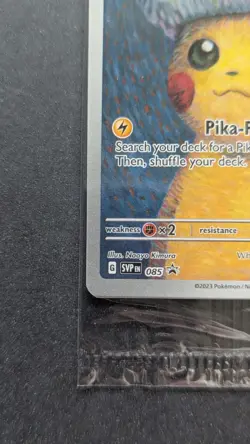 Pikachu with Grey Felt Hat Van Gogh SVP085 2023 Promo Pokemon TCG - Sealed - Image 4