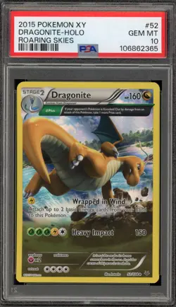 Pokemon Dragonite XY Roaring Skies Holo Rare #52 PSA 10 Gem Mint - Image 1