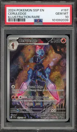 Pokemon Ceruledge Surging Sparks Illustration Rare #197 PSA 10 Gem Mint - Image 1