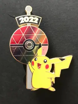 Pikachu Pokemon Pin Badge Center Exclusive Centre Happy New Year 2022 - Image 1