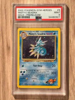 Pokemon Gym Heroes Misty's Seadra Prerelease PSA 9 Certification # 54480927 - Image 1