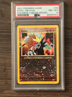 Pokemon Black Star Entei Promo PSA 8 # 68566353 #34 - Image 1