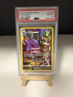 2022 Pokemon Sword & Shield Lost Origin TG06 Full Art/Gengar PSA 10 - Image 1