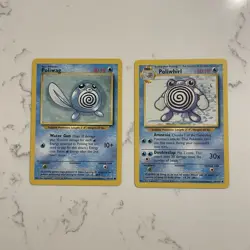 Pokemon TCG 1999 Poliwag & Poliwhirl (two set) - Base set 2 Collector’s Cards - Image 1