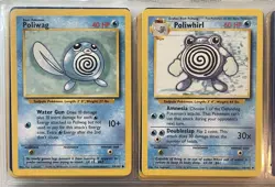 Pokemon TCG 1999 Poliwag & Poliwhirl (two set) - Base set 2 Collector’s Cards - Image 2