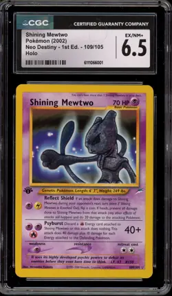 Pokemon Shining Mewtwo Neo Destiny 1st Edition Holo Secret Rare #109 CGC 6.5 - Image 1