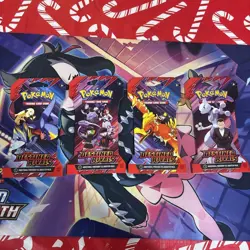 Pokemon TCG Destined Rivals 4x Sleeved Booster Packs Full Art Set - Image 1