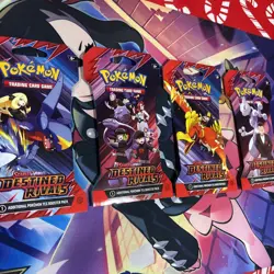 Pokemon TCG Destined Rivals 4x Sleeved Booster Packs Full Art Set - Image 2