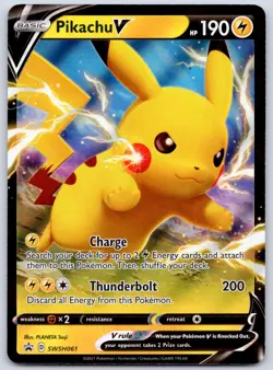 Pikachu V SWSH061 (NM) - SWSH: Sword & Shield Black Star Promo - Pokemon TCG - Image 1