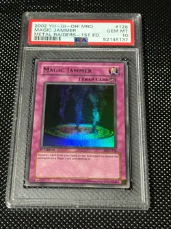 YUGIOH PSA 10 2002 Magic Jammer MRD-128 Ultra Rare 1st Edition *5137 - Image 1