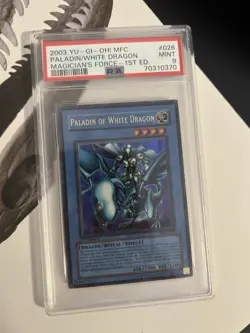 Yu-Gi-Oh Paladin of White Dragon MFC-026 Magician's Force 1st Edition PSA 9 - Image 1