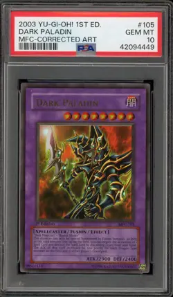 Yu-Gi-Oh! Dark Paladin Magician's Force 1st Edition Corrected Art MFC-105 PSA 10 - Image 1