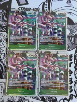 One Piece TCG 4x Perona OP14-033 SR | NM | The Azure Sea's Seven | Playset Eng - Image 1