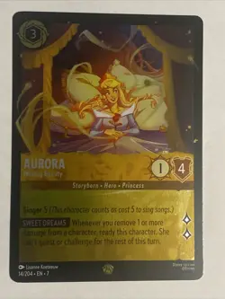 Aurora - Waking Beauty 14/204 - Cold Foil Disney Lorcana - Archazia’s Island NM - Image 1