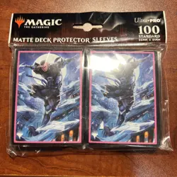 Ultra Pro 100 MTG Standard Card Sleeves Kaito Shizuki Kamigawa Neon - Image 1