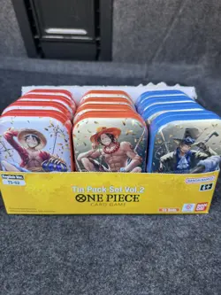 (LOT OF 12) One Piece CCG Card Game 2-Pack Mini Tin Set Vol 2 Bandai NEW SEALED! - Image 1