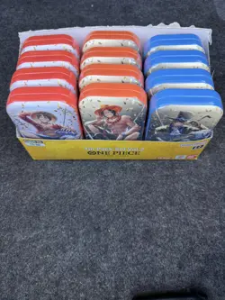 (LOT OF 12) One Piece CCG Card Game 2-Pack Mini Tin Set Vol 2 Bandai NEW SEALED! - Image 2