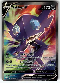 Sableye V (Full Art) 194/202 SWSH01: Sword & Shield Base Set NM Pokemon Card - Image 1