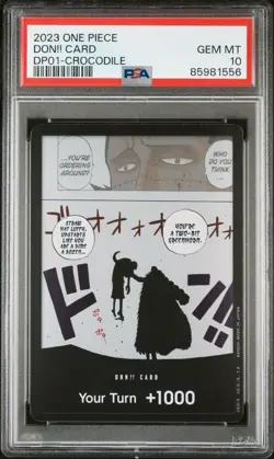 PSA 10 One Piece TCG Crocodile Don!! Card Alt Art DP-01 Luffy - Image 1