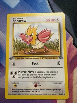 Pokemon TCG Jungle Spearow Card 62/64 Regular Common 1st Edition - Image 1