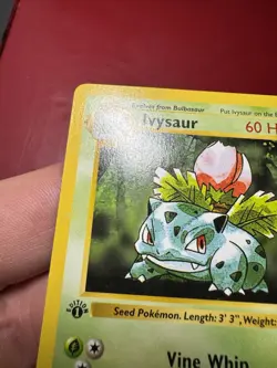 Ivysaur 30/102 Shadowless 1st Edition Base Set Pokemon Card LP - Image 3