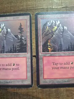 MTG - 2x BETA Edition - Mountain Basic Land - - Image 4