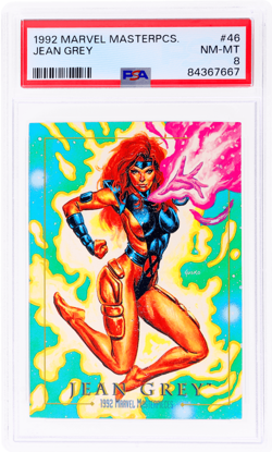 1992 Marvel Masterpieces Jean Grey #46 PSA 8 - Image 1