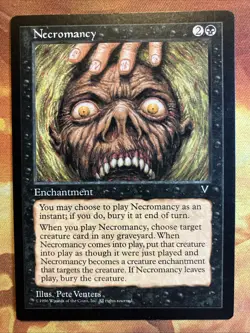 MTG Necromancy Visions Very Lightly Played Condition Black Vintage! - Image 1