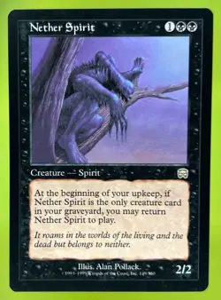 1999 MAGIC: THE GATHERING MERCADIAN MASQUES NETHER SPIRIT #149 - Image 1