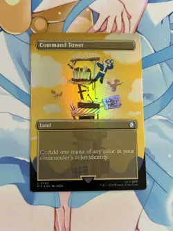 Command Tower Borderless Fallout Foil MTG - LP English - Image 1