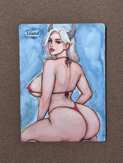 Mtg Altered Art Hand Painted Anime - Image 1