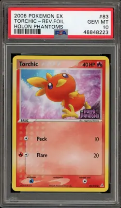 Pokemon Torchic EX Holon Phantoms Reverse Holo #83 PSA 10 Gem Mint - Image 1