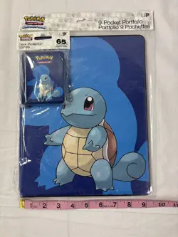 Squirtle Pokemon Ultra Pro A4 Album Folder 9 Pocket Portfolio W/ 65 Sleeves NEW - Image 1