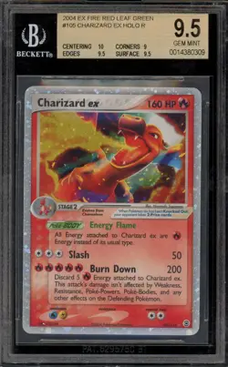 Pokemon Charizard ex EX Fire Red & Leaf Green Holo Ultra Rare #105 BGS 9.5 - Image 1