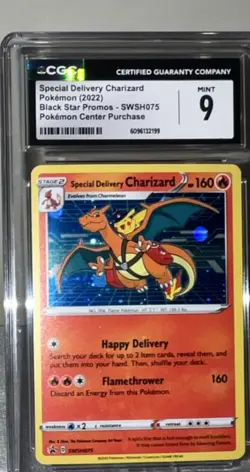 2022 Pokemon Special Delivery Charizard #SWSH075 Pokemon Center Holo BSP CGC 9 - Image 1