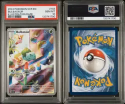 2024 Pokemon Stellar Crown Illustration Rare Bulbasaur PSA 10-Check Description! - Image 3