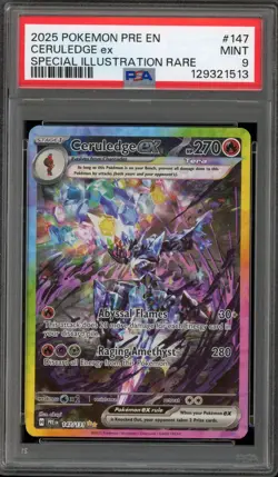 Pokemon Ceruledge ex Prismatic Evolutions Special Illustration Rare #147 PSA 9 - Image 1