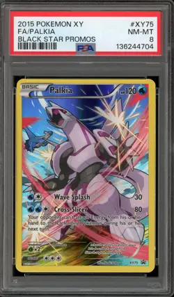 Pokemon Palkia Black Star Full Art Promo XY75 PSA 8 - Image 1