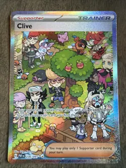 Pokemon TCG Clive Trainer #236/091 SV: Paldean Fates Special Illustration Rare - Image 1